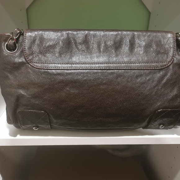 100% Authentic Chanel Grazed Caviar Pocket In The City Shoulder Bag  Brown - Picture 6 of 16